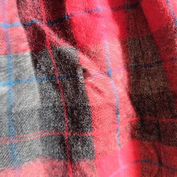 24W 24" Vintage 1960's Womens Skirt RED/GRAY PLAID WOOL MID RELIC CAMP - Picture 6 of 8